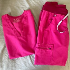 Figs Shocking Pink S Set